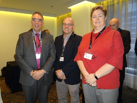 L-R Qenos CEO Stephen Bell with Dietmar Jurgensen and Trish Kerin (IChemE)